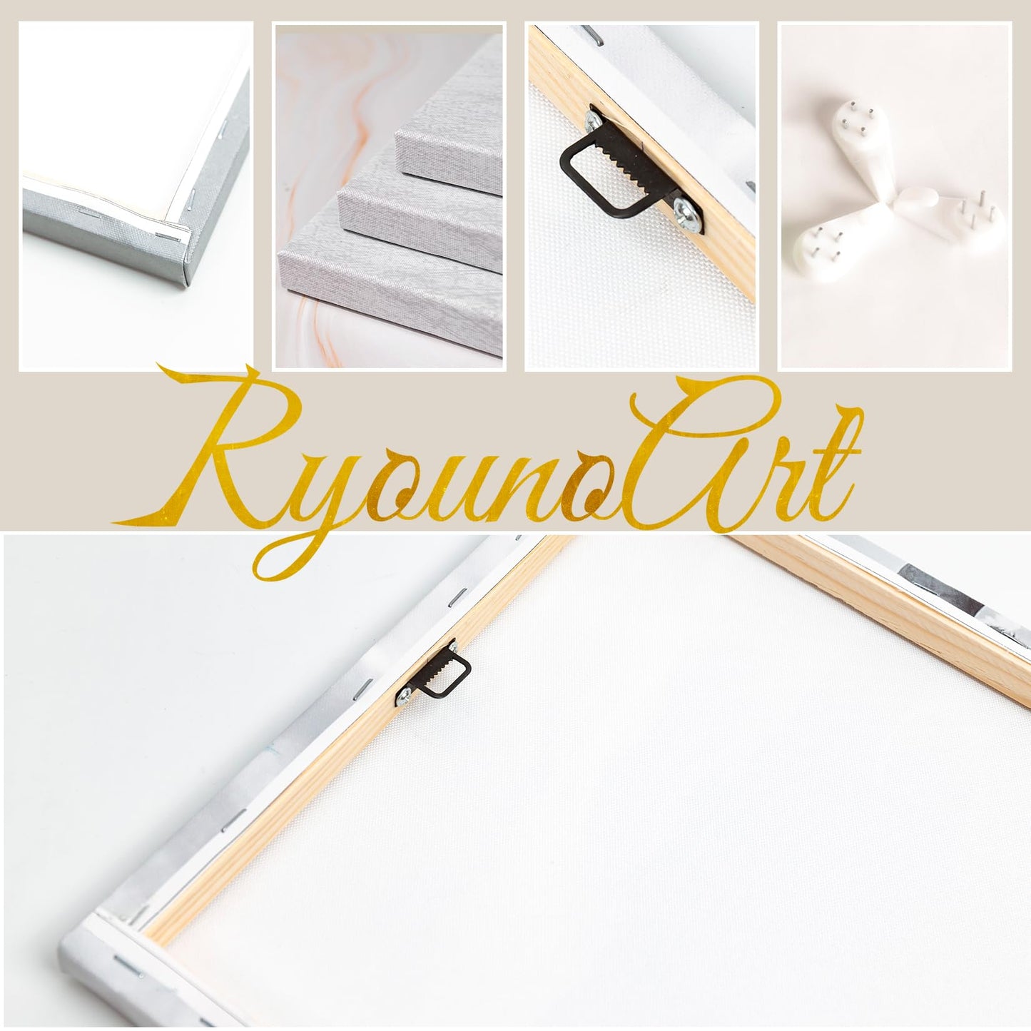 RyounoArt 5 Piece Indian Canvas Wall Art Native American Chiefs Headdress Feathered Painting Vintage Home Living Room Gallery Wrap Ready to Hang