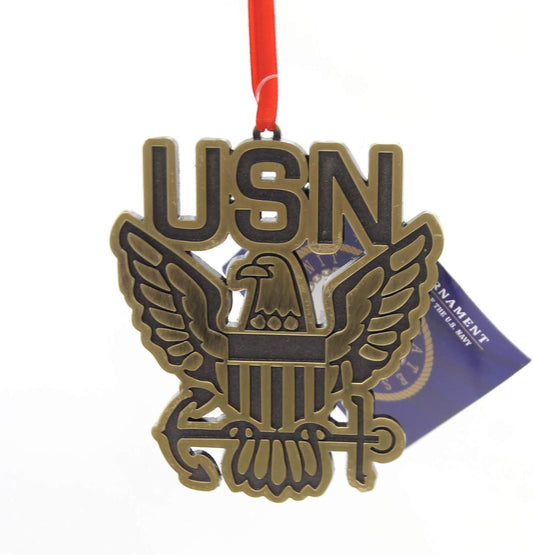 U.S. Navy Ornament - 3.5" Bas-Relief Metal Decoration by Kurt Adler