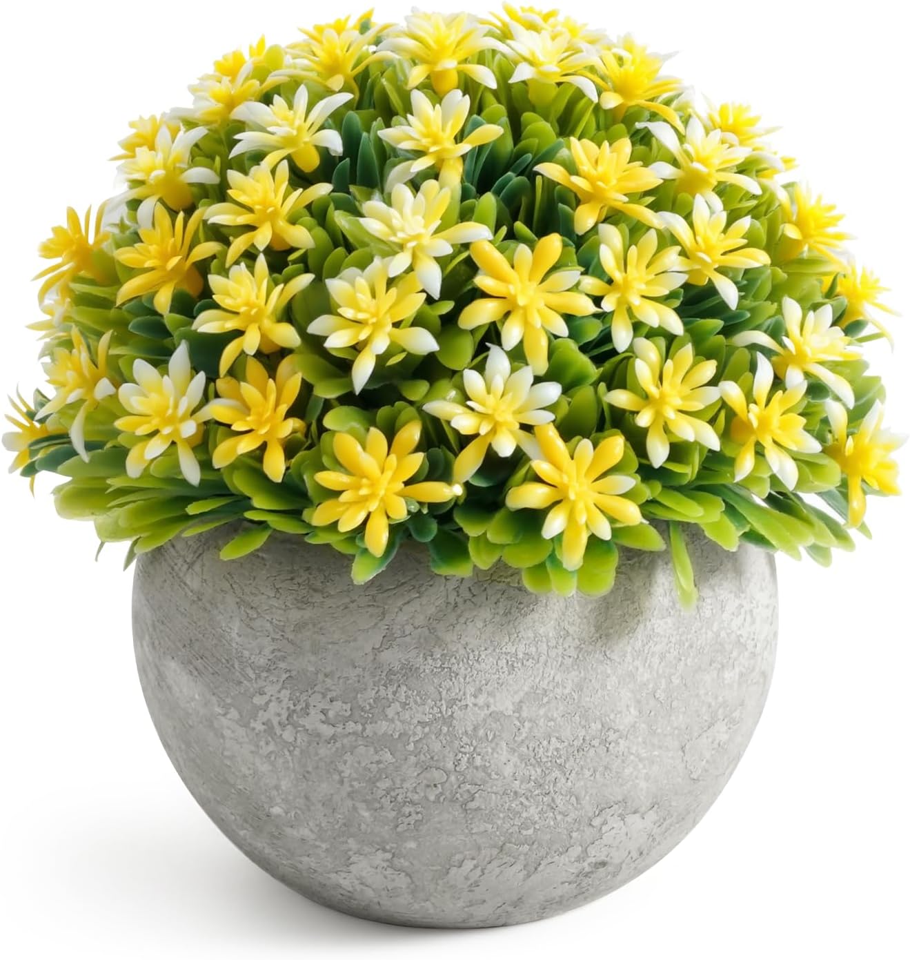Mini Sage Green Boxwood Topiary - Artificial Potted Plant for Home & Office Decor