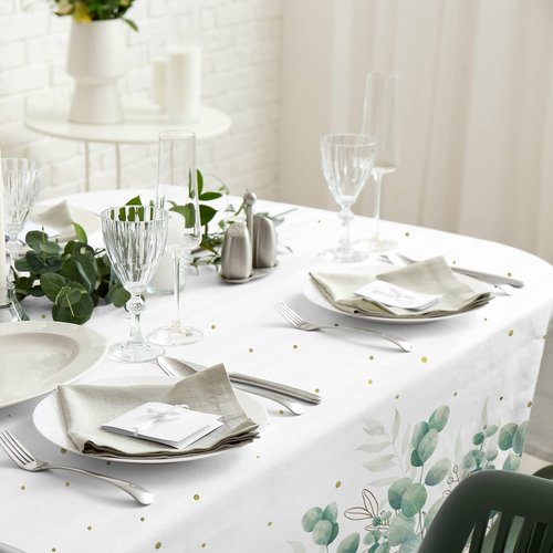 Gatherfun Sage Greenery Baby Shower Disposable Tablecloth, Plastic Table Cover for Baby Shower Party,Boho Greency 3 PCS, 54”x 108”