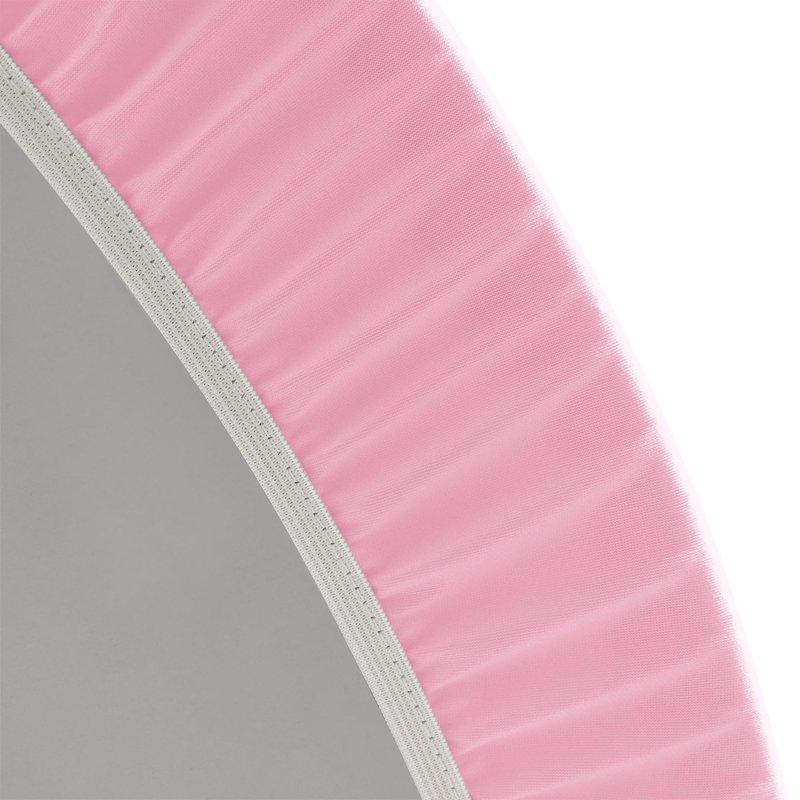 Obstal Fitted Round Table Cloth, Reversible Waterproof Stain Resistant Elastic Stretch Tablecloth, Wipe Clean Table Cover for Outdoor/Indoor Use, Fits Round Tables up to 48" - 56" Diameter, Baby Pink