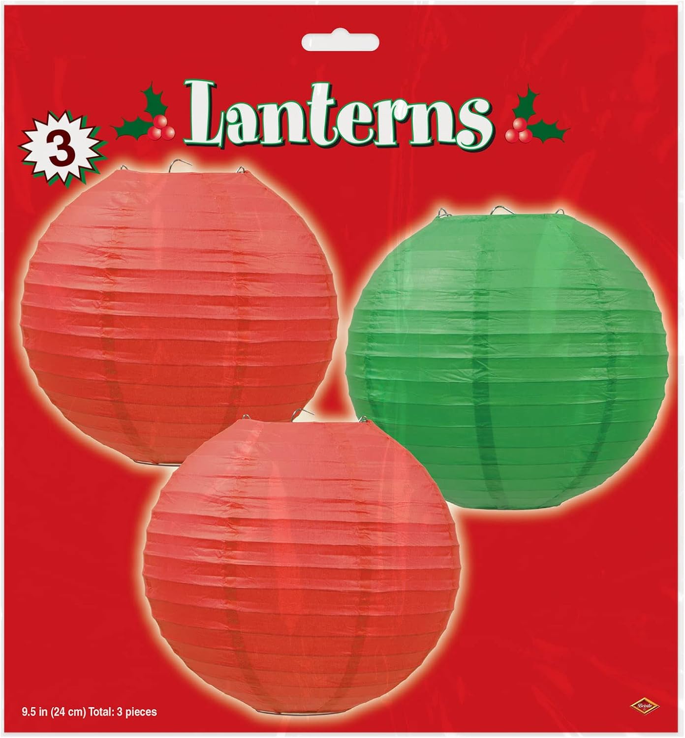 Lavender Paper Lanterns - 3 Pack Decorative Hanging Ceiling Decor for Birthdays, Showers & Events