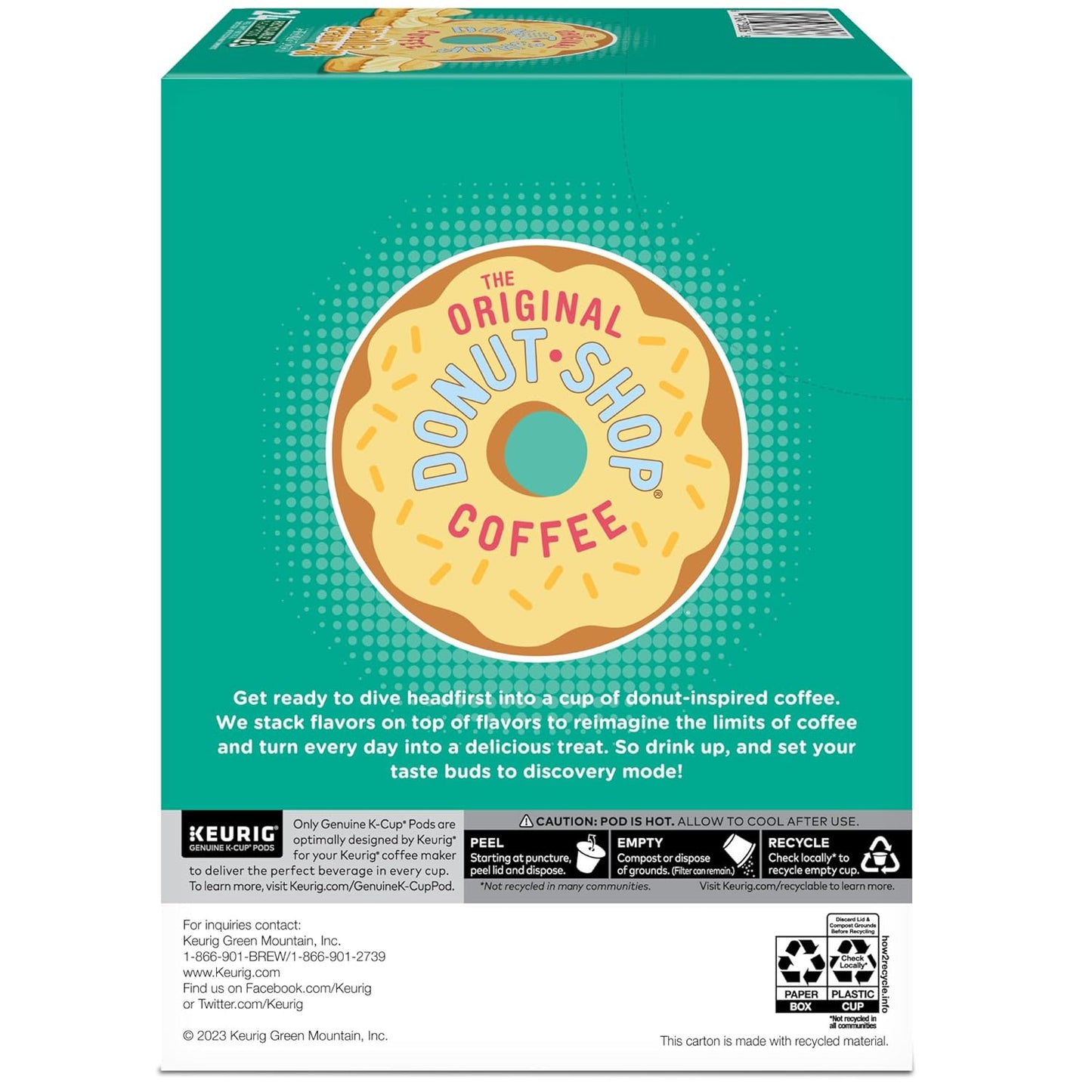 Original Donut Shop Vanilla Cream Puff Coffee - Medium Roast K-Cup Pods, 96 Count