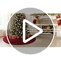 TOCHGREEN Red Knitted Christmas Tree Skirt 48 inches Chunky Knit