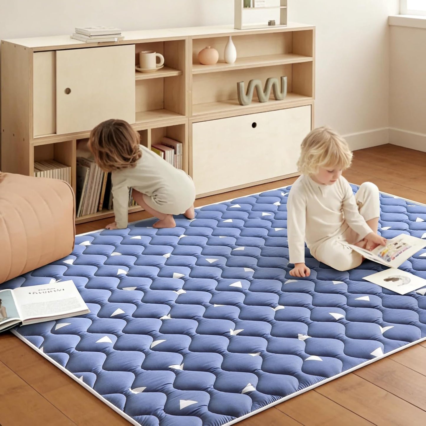 Premium Foam Baby Play Mat - Non-Slip Cushioned Crawling Mat | 50x50 One-Piece Design for Infants & Toddlers
