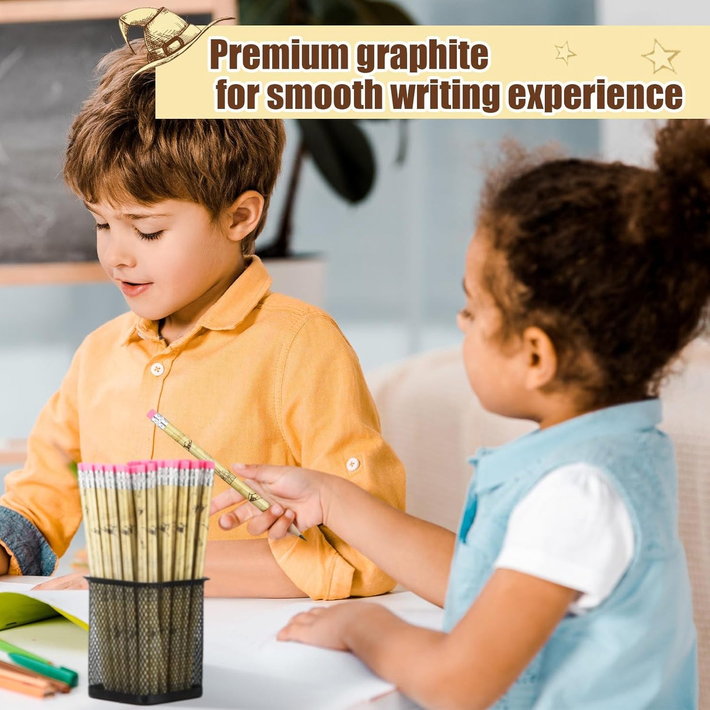 Tenceur Wizard Party Favors - 100 Magical Castle Pencils with Eraser Heads | Perfect for Kids' Birthday Goodie Bags