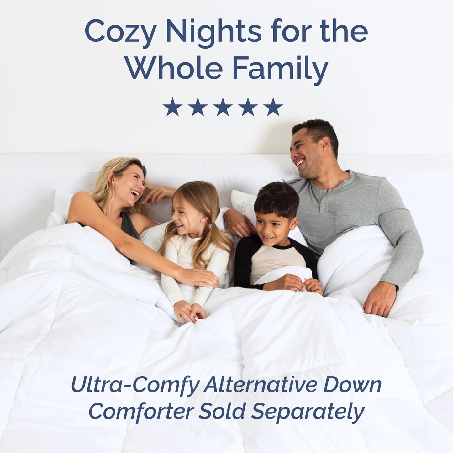 Sky Blue Split King Size 5-Piece Sheet Set | Comfy, Breathable & Cooling Luxury Bedding - Deep Pockets, Soft & Wrinkle-Free