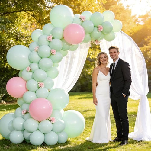 110pcs Pastel Green Balloon 12 Inch, Pastel Green Latex Balloons for Birthday Party Baby Shower Wedding(with 2 Ribbons).