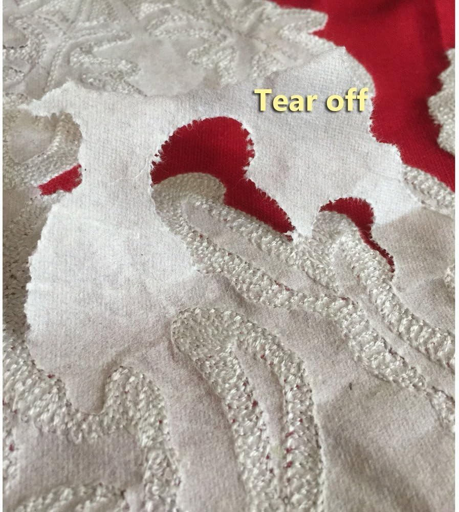 Christmas Pillow Cover 18x18 - Embroidered Sleigh & Snowflakes - Winter Decorative Cushion for Sofa & Bed