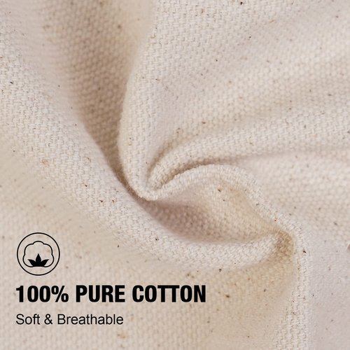conda 100% Cotton Canvas Professional Bib Apron With 3 Pockets for Women Men Adults,Waterproof,Natural 31inch By 27inch