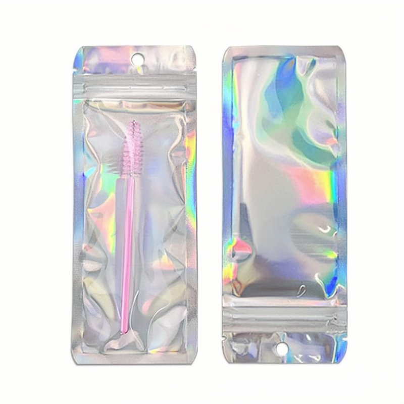 MITOB 500 Pack Clear Mylar Bags 2.36x5.9 inch Resealable Zipper Self Seal Clear Plastic Aluminum Foil Bag Flat Heat Sealable Small Food Storage Bags for Party Favor Pouch with Tear Notch Hang Hole