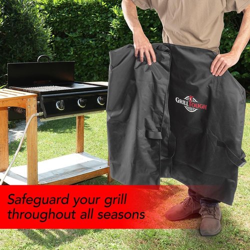 GrillTough Heavy Duty BBQ Grill Cover - Waterproof & Weather Resistant, 30 Inch | Fits Weber & Charbroil