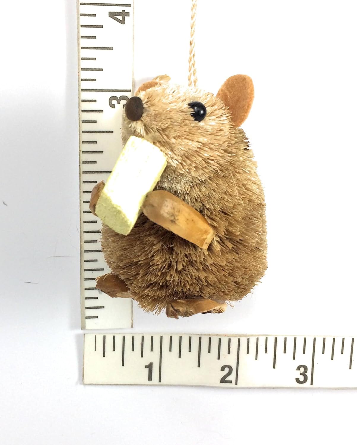 Buri Sitting Mouse Christmas Ornaments - 2.5-Inch Assorted Cheese Designs by Kurt Adler