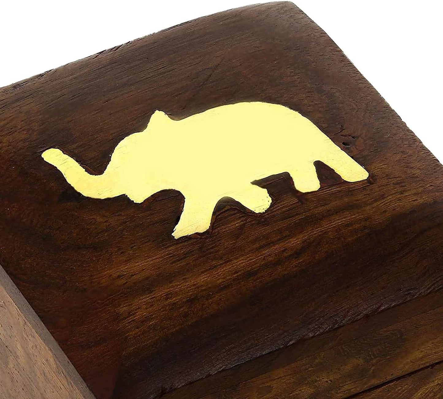 Hand-Carved Wooden Jewelry Box from India | Unique Artisan Keepsake Storage