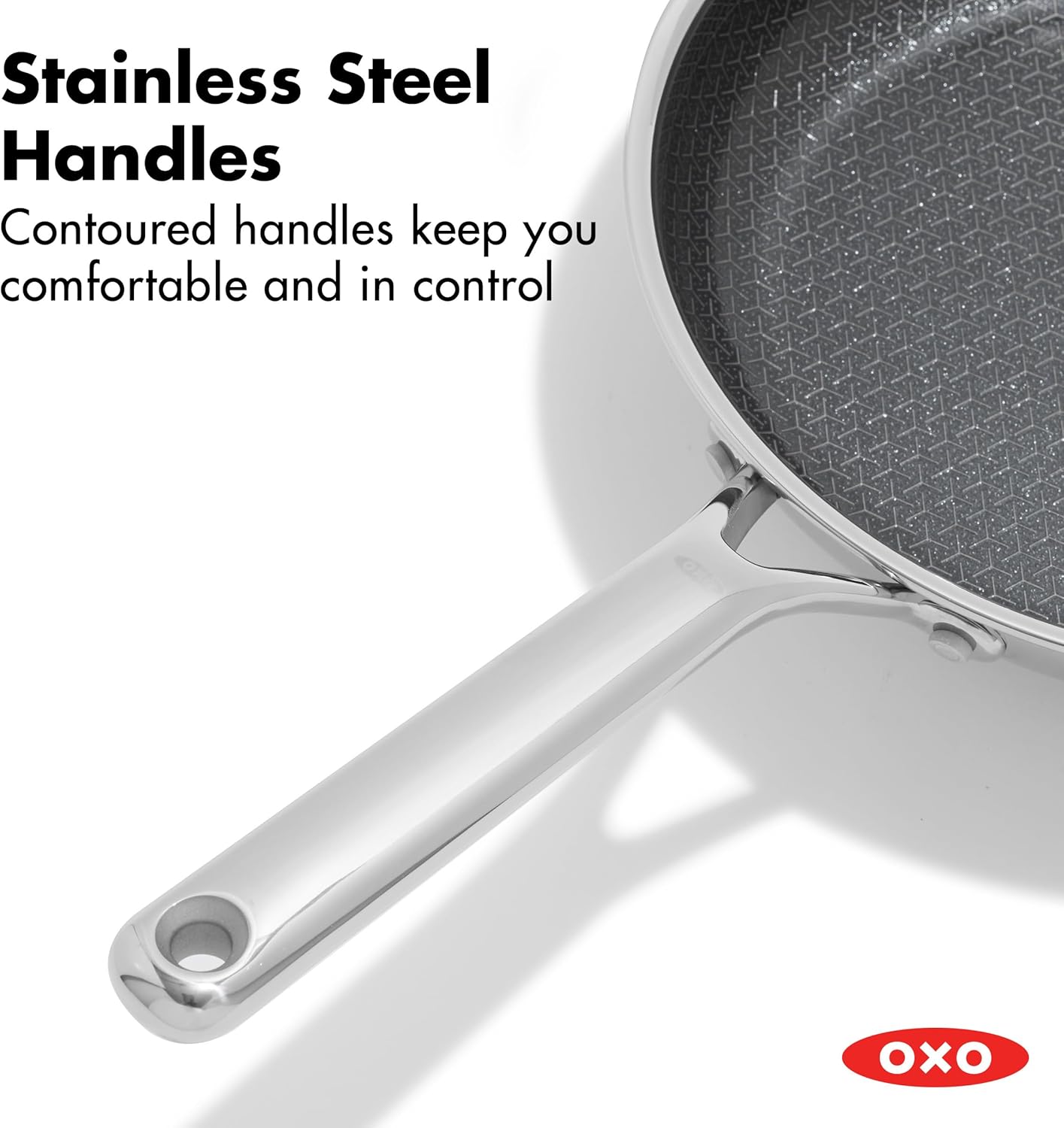 OXO Hybrid 8” Nonstick Frying Pan - Durable PFAS-Free Ceramic Skillet with Stay-Cool Handle | Induction & All Cooktop Compatible