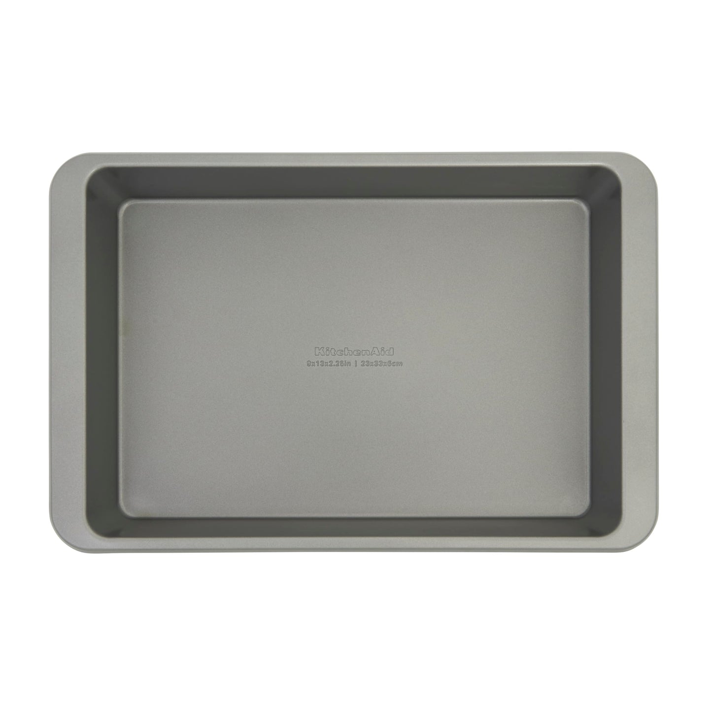 KitchenAid Nonstick Aluminized Steel Cake Pan, Dishwasher Safe, Contour Silver, 9 x 13 Inch