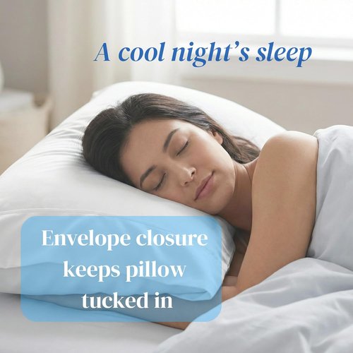 Beckham Hotel Collection Cooling Pillowcases - Silky Soft & Breathable | Standard/Queen Size Set of 2, Aqua Gray