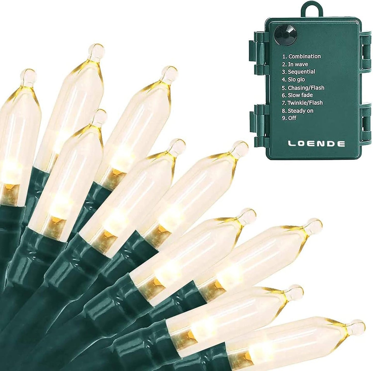 50 LED Battery Operated Christmas Lights - 18ft Waterproof String Lights with 8 Modes & Timer for Indoor/Outdoor Decor