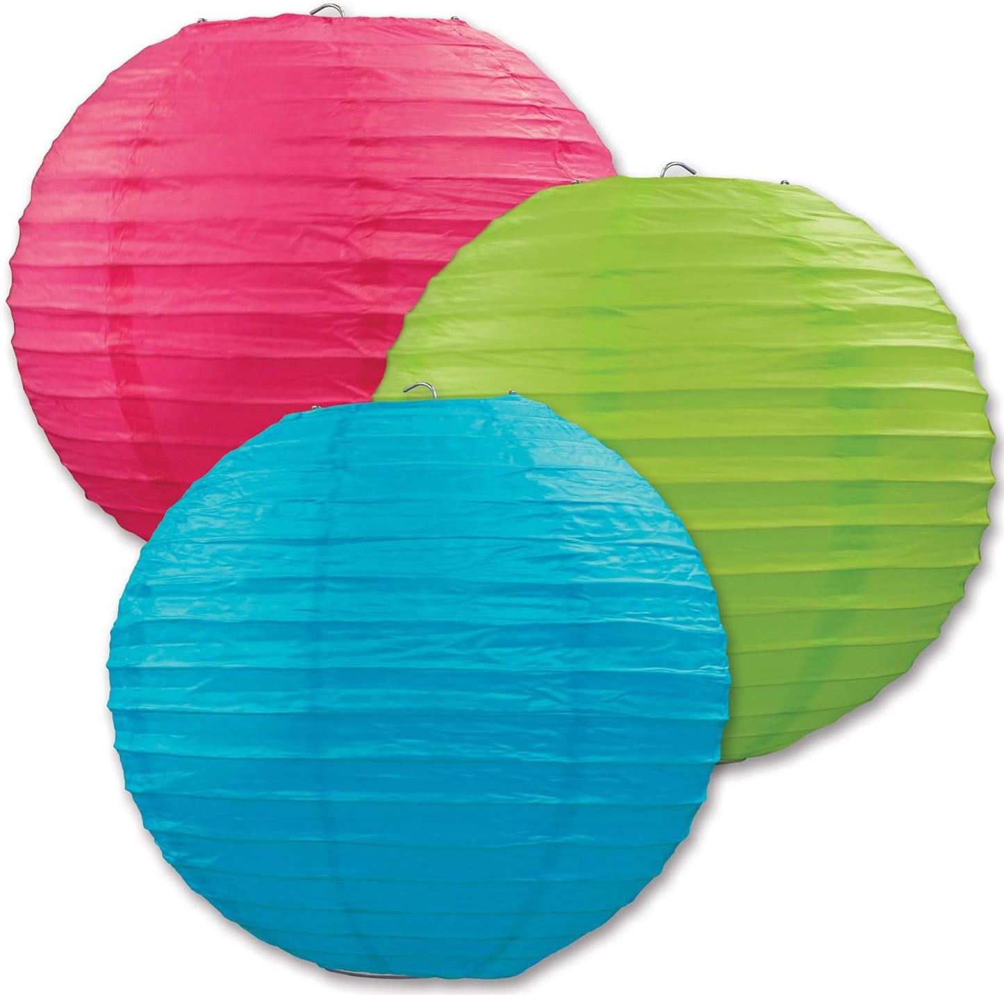Lavender Paper Lanterns - 3 Pack Decorative Hanging Ceiling Decor for Birthdays, Showers & Events
