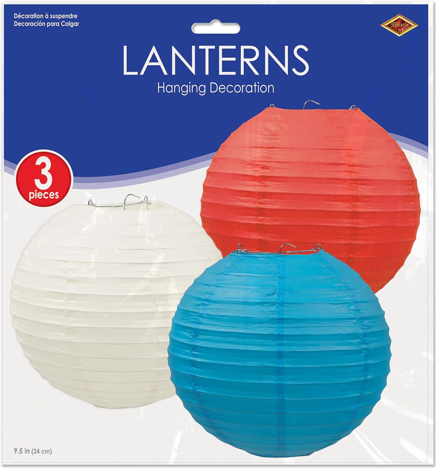 Lavender Paper Lanterns - 3 Pack Decorative Hanging Ceiling Decor for Birthdays, Showers & Events