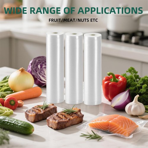 FoodSaver Vacuum Sealer Bags - 11in x 20ft Rolls for Meal Prep & Sous Vide | 3-Pack for Home Use