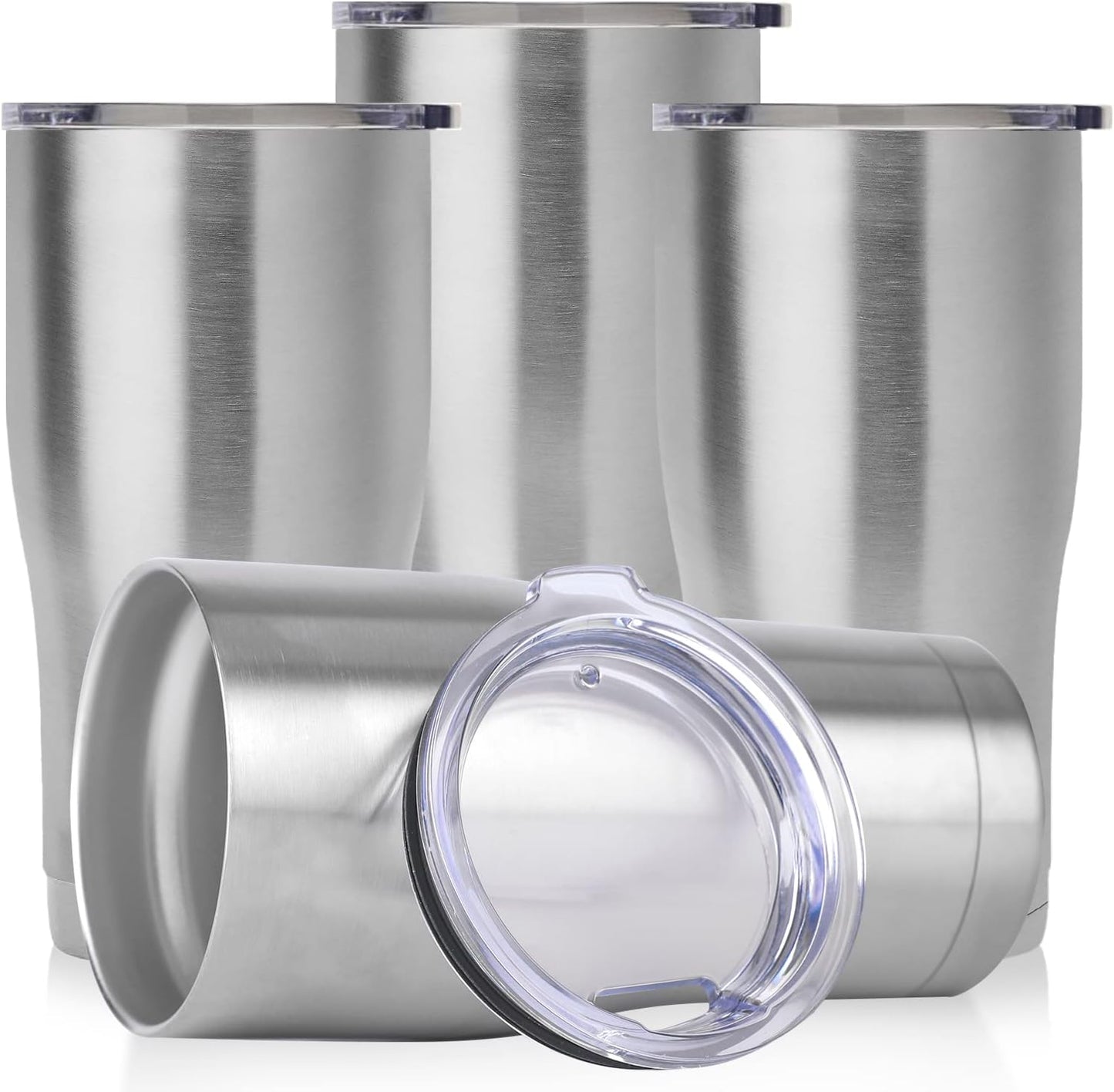 DOMICARE 20oz Tumbler with Lid Stainless Steel Tumblers Bulk, Double Wall Vacuum Insulated Coffee Travel Mug Powder Coated Tumbler, 8 Pack Purple