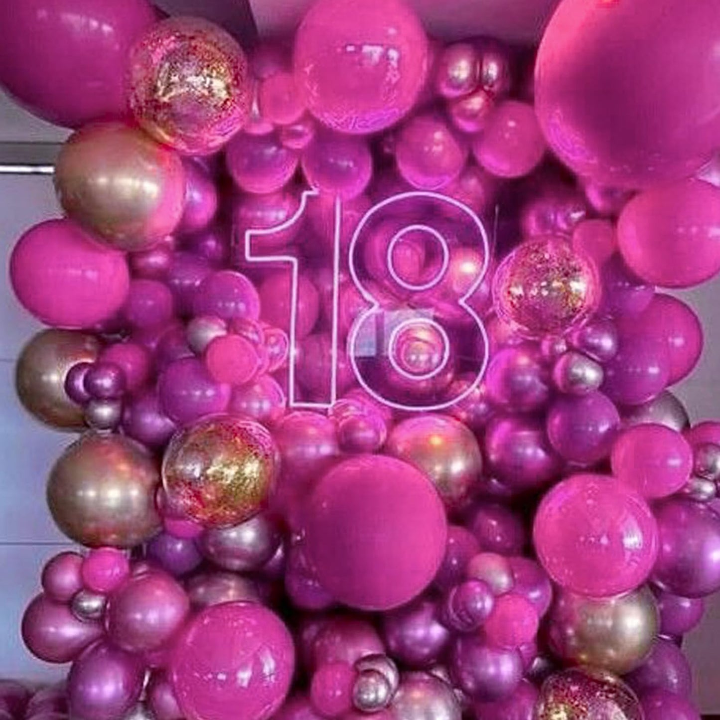 PartyWoo Hot Pink Balloons 50 pcs 12 Inch Pearl Magenta Fuchsia Dark Pink Latex Helium Balloons for Valentine's Day Baby Shower Bachelorette Bridal Shower Birthday Party Decorations Pink-Z308