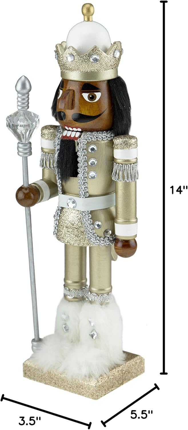 Red Prince 12-Inch Wooden Nutcracker - Festive Christmas Décor for Shelves & Tables