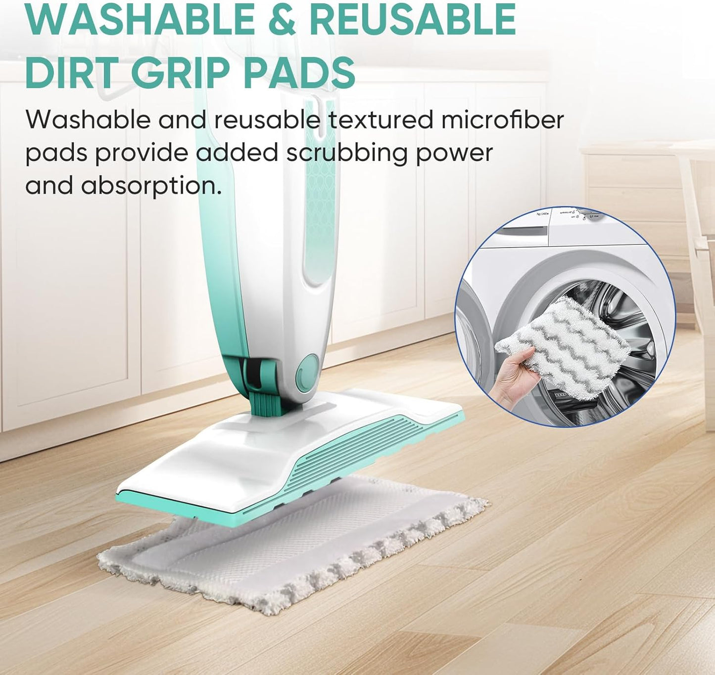 Skiennix Steam Mop Replacement Pads - 6 Pack for Shark S1000, S2001, S1200 Models - High Absorbency