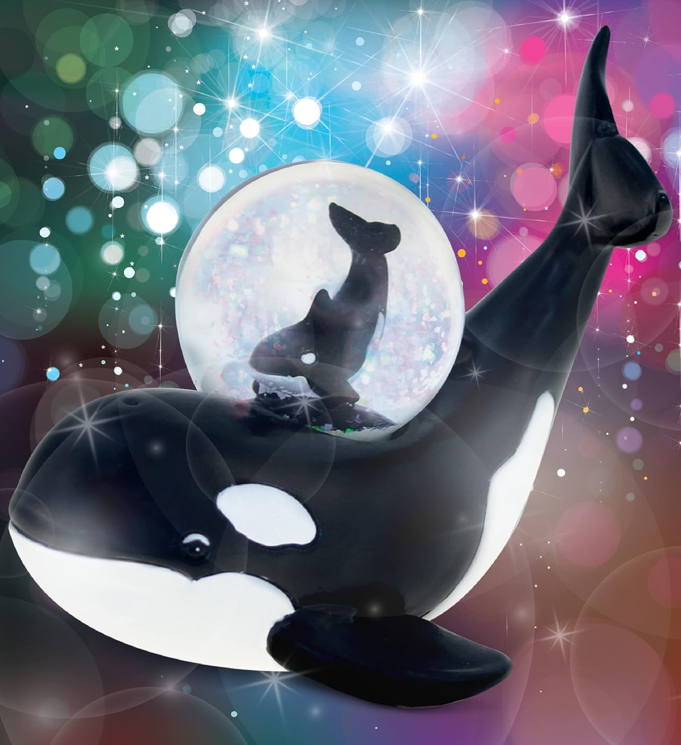 Killer Whale Shark Snow Globe - Ocean Animal Figurine with Glitter | COTA Global 45mm Collectible Home Decor Gift