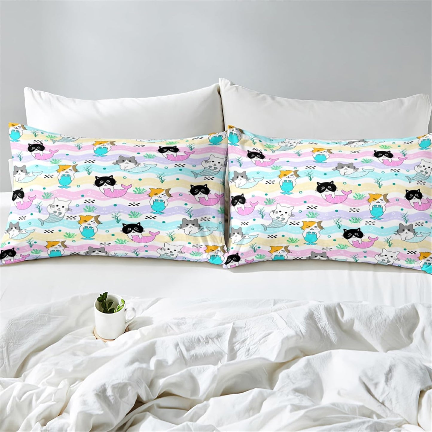 Cute Cartoon Dinosaur Bedding Set, Ultra Soft Full Size Comforter Set for Boys, Lovely Dinosaur Printed Comforter for Kids Teens, Dark Blue Microfiber Quilt for All Season 3Pcs with Pillowcases