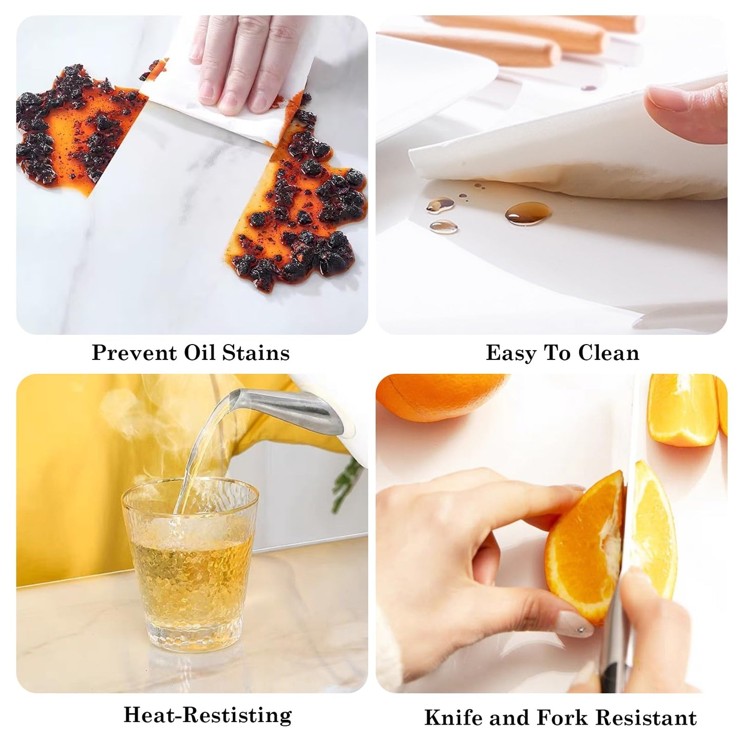 Kesfey 54 x 120 inch Clear Thick Vinyl Table Placemats Protector Tablecloths Rectangle Heat Resistant Plastic Table Cover Waterproof Custom Tablecloths Transparent PVC Sheeting for Dining Barbecue