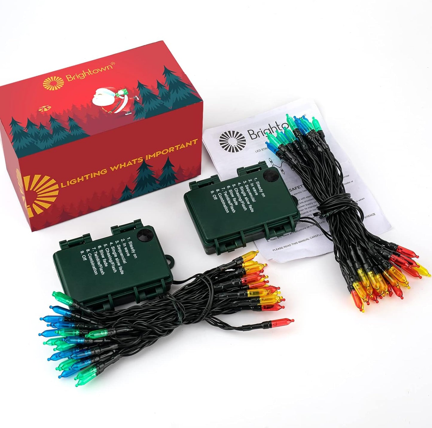 Skiennix Battery Operated Christmas Lights - 50 LED Mini String Lights | 18 Feet, 8 Modes, Waterproof, Multicolor