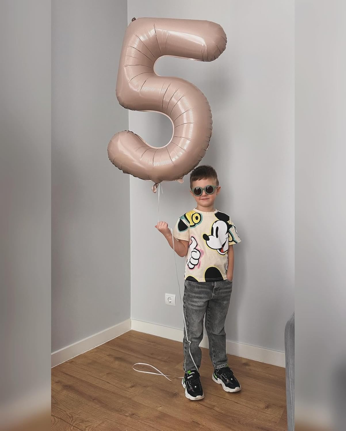 Light Brown 40-Inch Number 3 Balloon | Tan Birthday Decorations for Kids & Adults