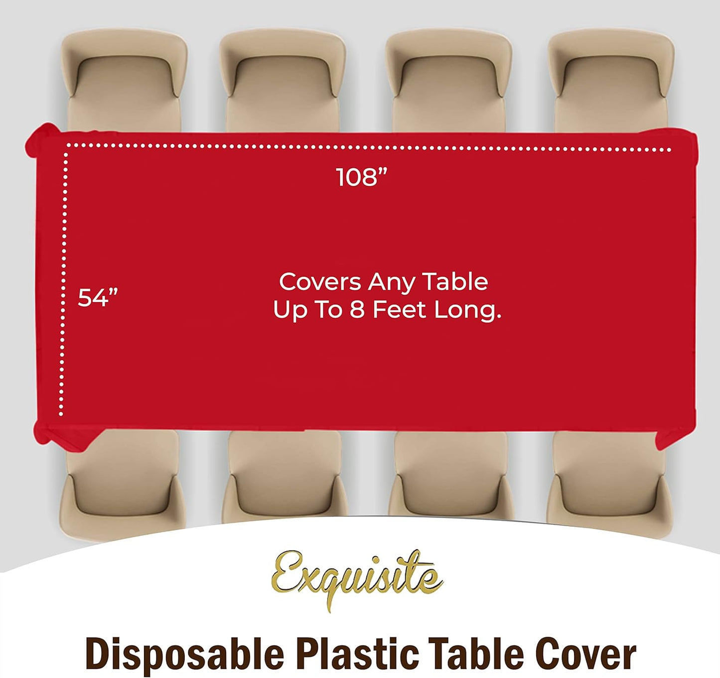 Ivory 84-Inch Round Tablecloth - 12-Pack Premium Plastic Party Supplies