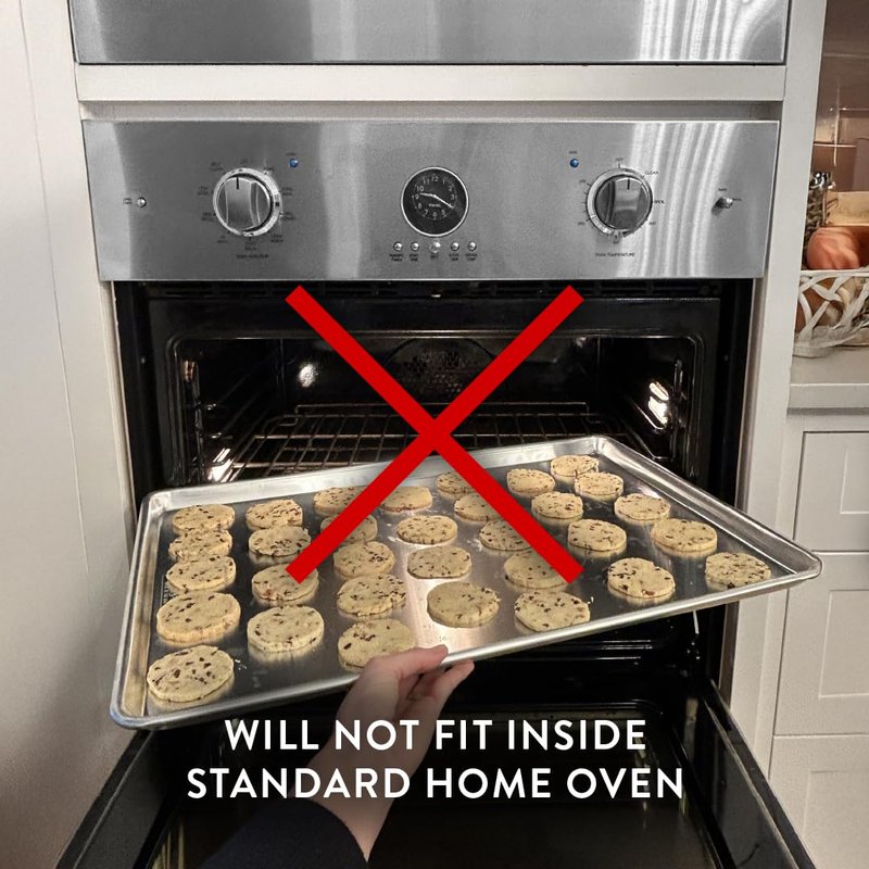 Nordic Ware Aluminum Full Size Sheet Pan 26 x 18 inches for commercial oven use, Full Sheet, 2-Pack (For Commercial Oven Use., Not for standard home ovens)