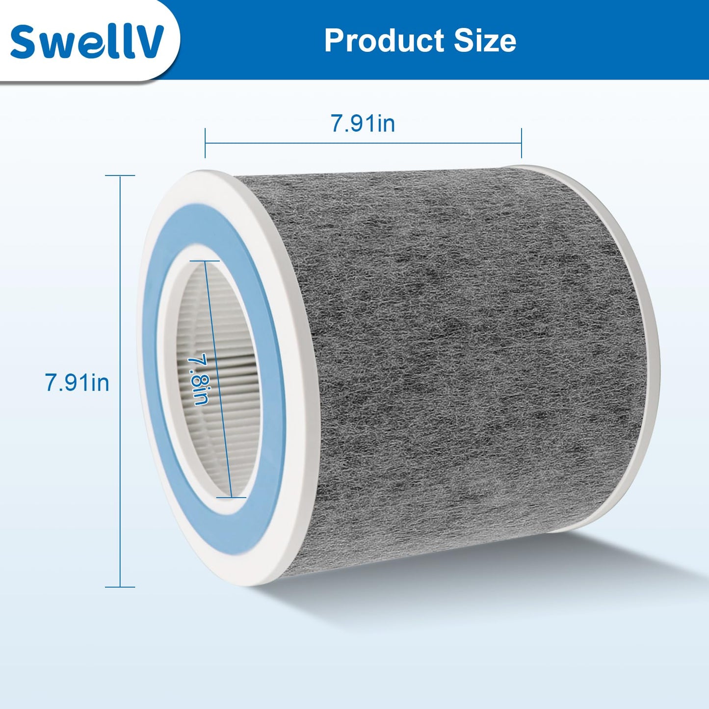 HP102 Replacement Filter, Compatible with Shark HP102 & HP102PET & HC452 & HP132 & HC450 & HC451 & HC455, Compare Part #HE1FKPET, HE1FKBAS(1 Pack)