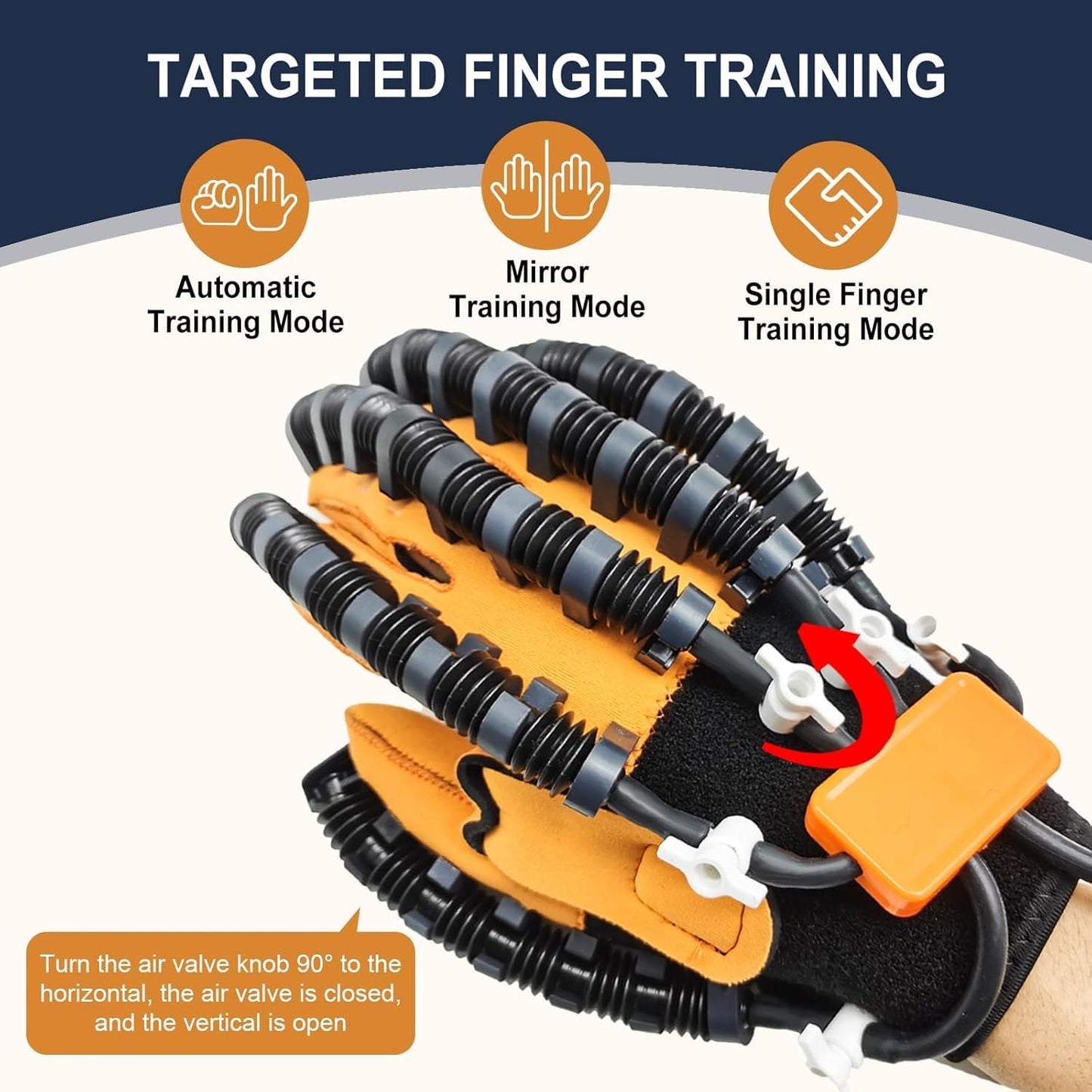 Rehabilitation Robot Gloves, Finger Exerciser for Stroke Recovery Hand Glove Equipment Hand Function Rehabilitation, Adjustable Strength and Supports USB Charging