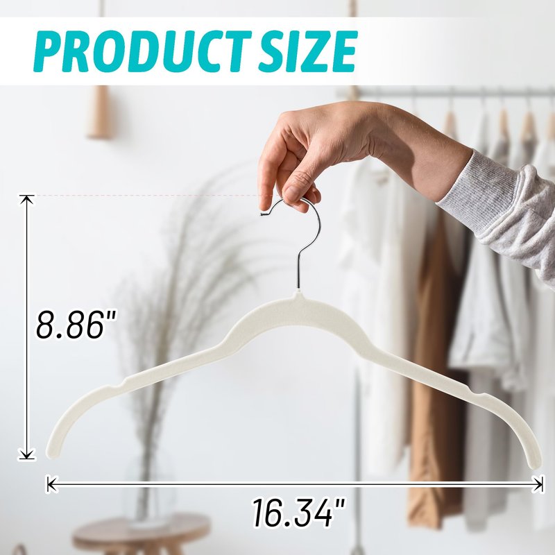 Sishynio Premium Velvet Shirt Hangers 30 Pack, Non-Slip 360° Swivel Hook Slim Flocked Coat Hanger, Space Saving Felt Hanger for for Tank Top, Blouses, Strappy Dresses
