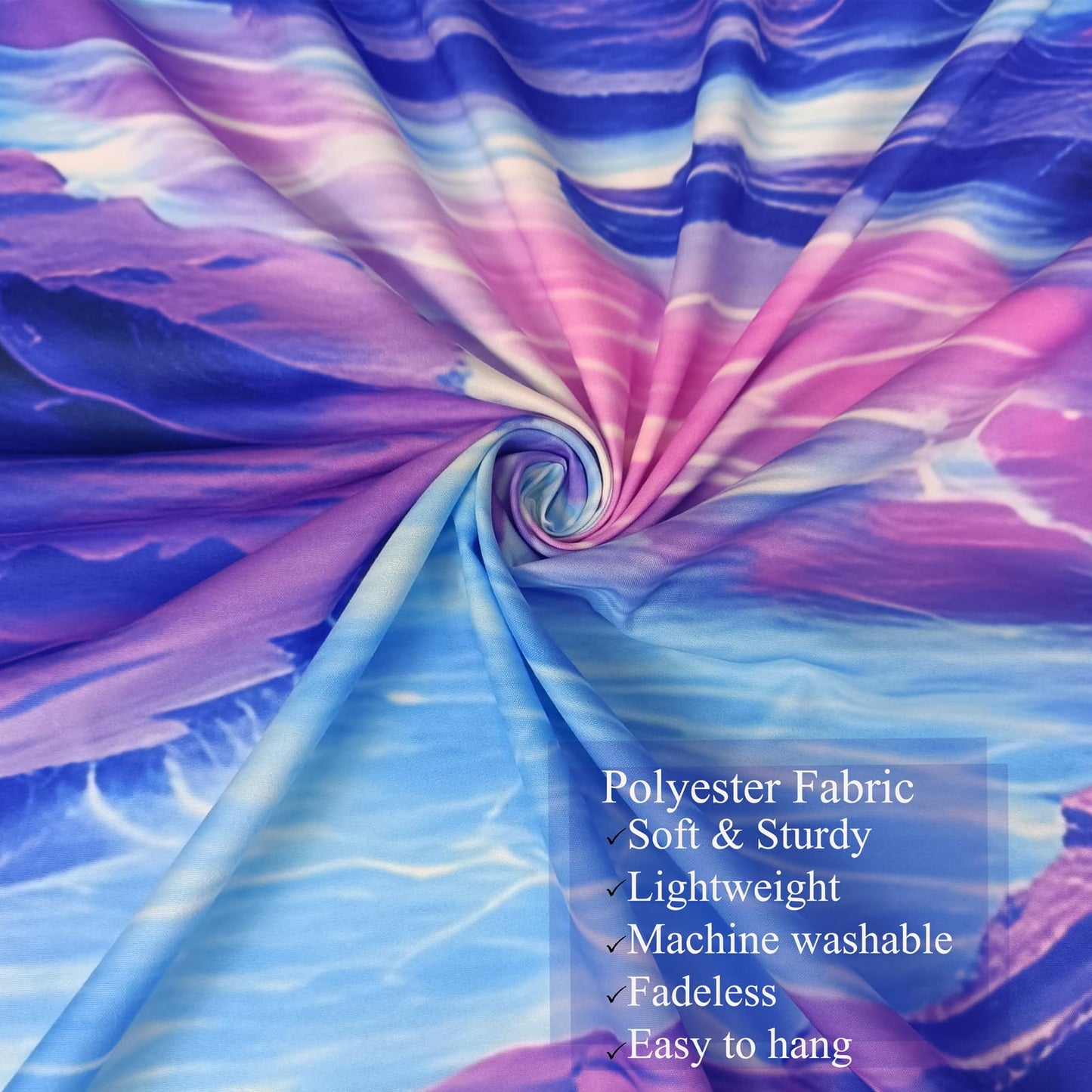 TUGCAY Blacklight Planet and Mountain River Tapestry Galaxy Space Tapestries UV Reactive Fantasy Nature Landscape Tapestry Wall Hanging for Room Home Decor(70.9"x90.6")