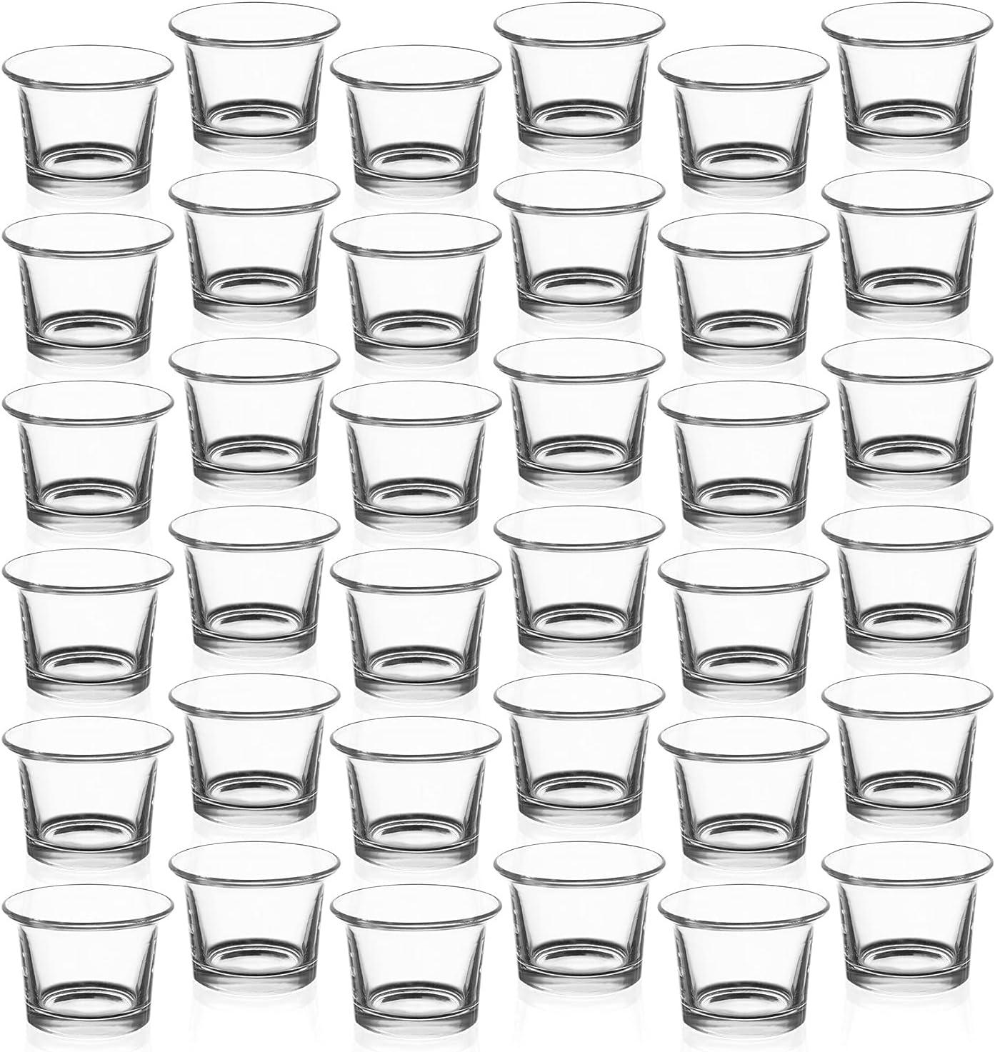 Hanging Oyster Glass Candle Holders - Set of 12 for Weddings & Home Decor