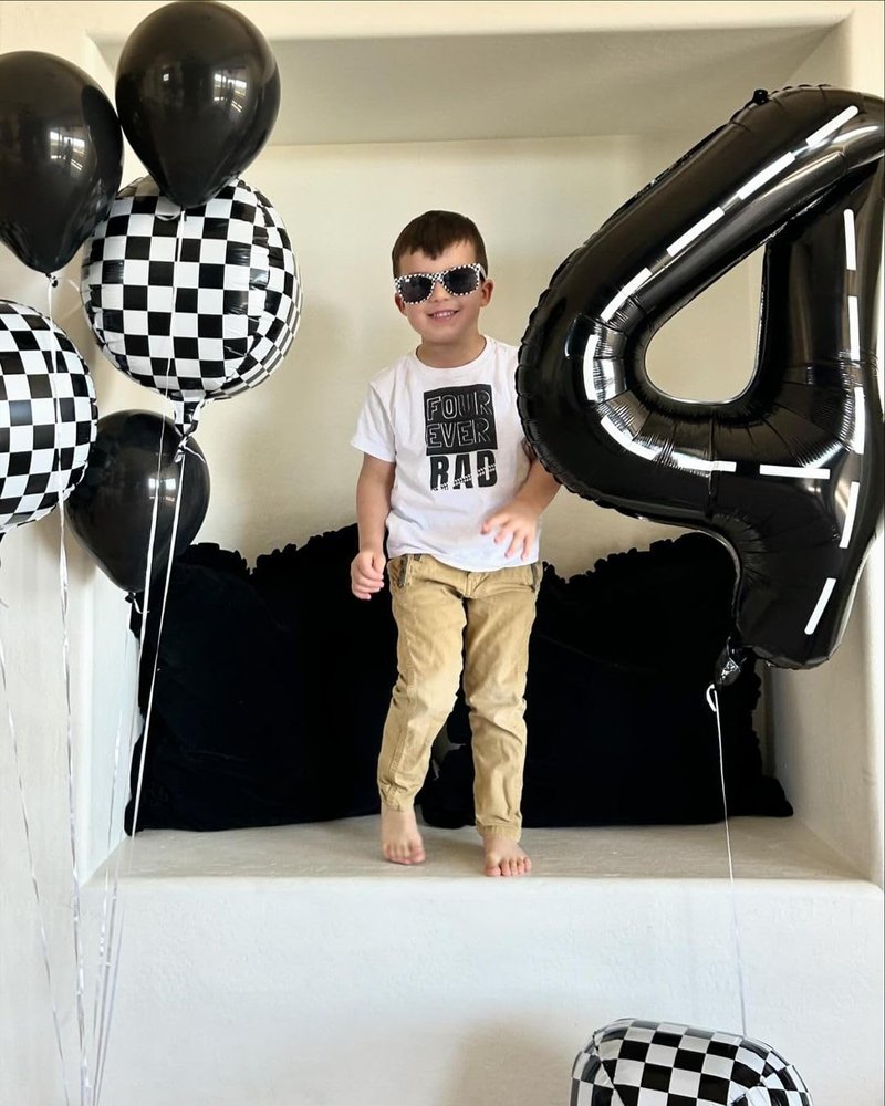 Race Car 8 Balloon, Number Balloons 40 Inch, 8th Black Birthday Decorations for Boys, Racing Party Decorations Birthday Balloons, Number 8 Balloon