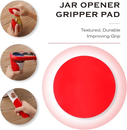 Astofli Jar Opener Set - Easy Twist Lid Openers for Seniors with Arthritis | Includes 2 Rubber Grippers