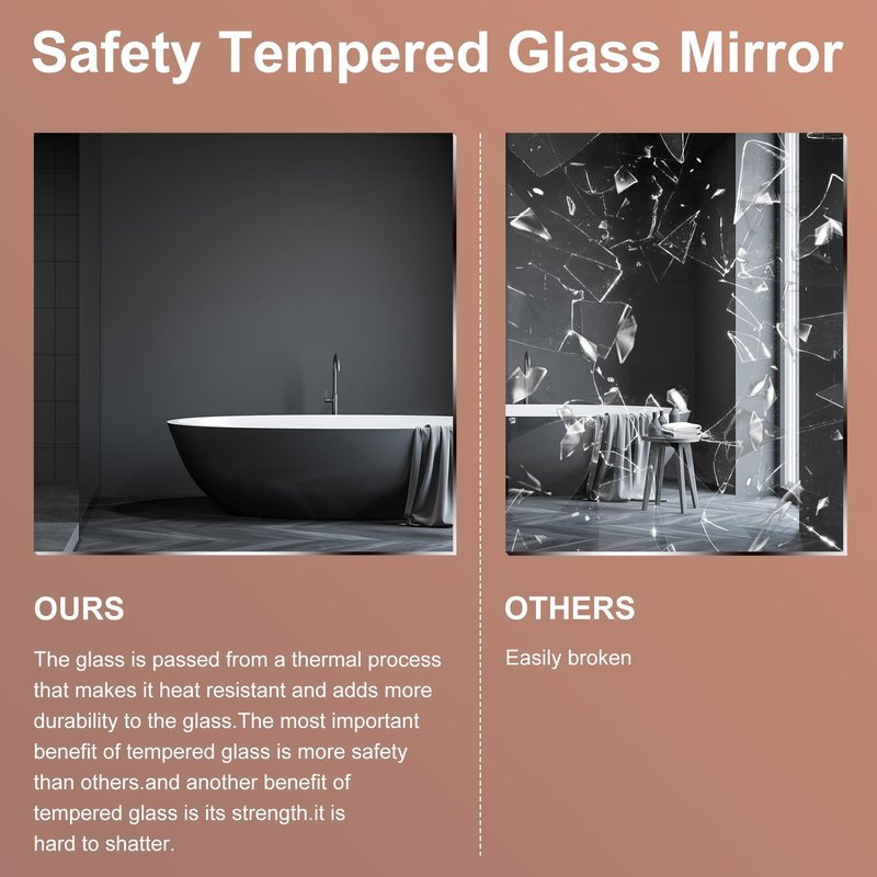 WIOWUR Black Round Mirror 30 Inch,Circle Bathroom Vanity Mirror for Wall