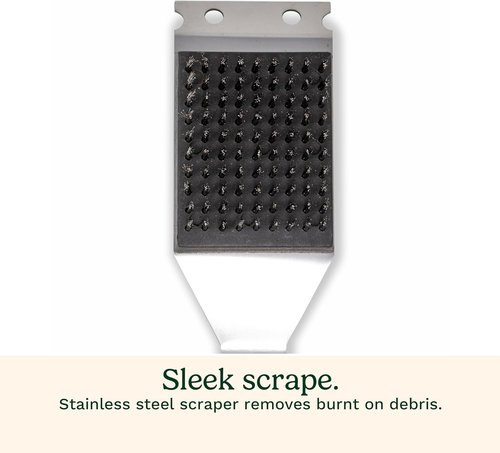 Cuisinart Stainless Steel Grill Brush - 16.5" Long Handle Cleaner & Scraper for BBQ & Griddles