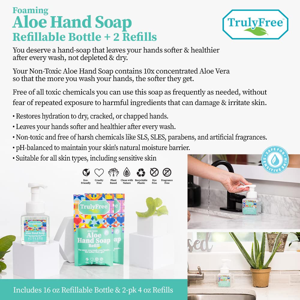 Truly Free 7-in-1 Ultimate Multipurpose Cleaning Kit for Home & Bathroom – Includes Bathroom, Glass & Everyday Cleaner, Space Freshener, Cleaning Caddy & Reusable Cleaning Cloths