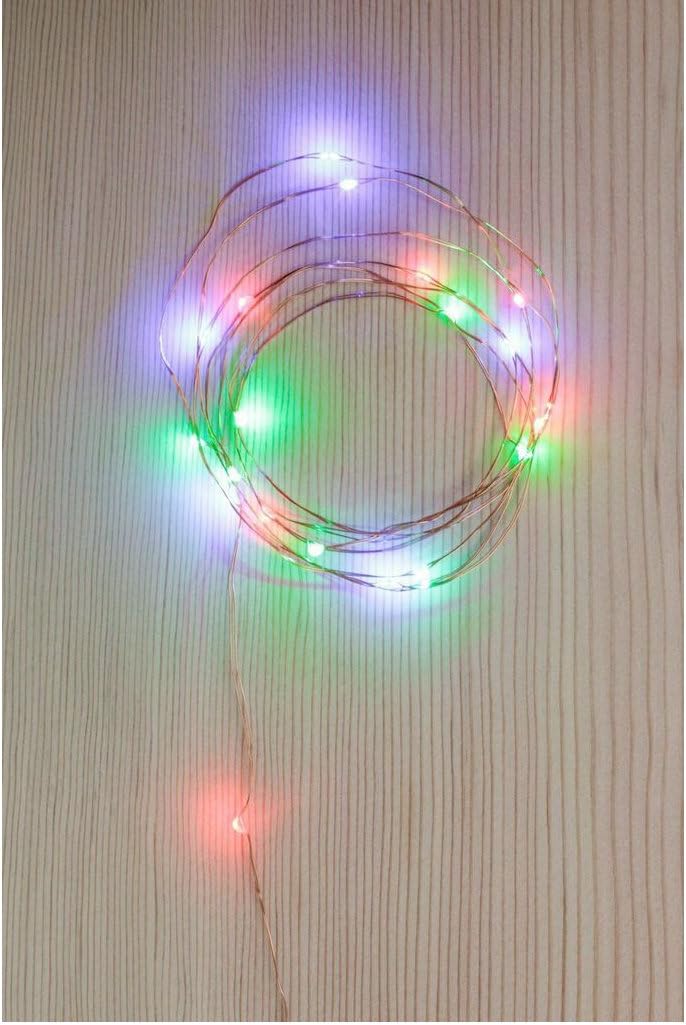 Battery Operated 6 ft Silver Fairy String Lights - LED Decorative Lights for Home & Party
