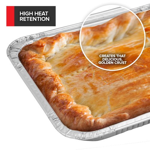 (30 Pack) Disposable Aluminum Pans 9x13 Shallow, Heavy Duty 1.75" Deep Foil Pans, Baking Tins, 13x9 Baking Pan for Cooking and Serving Cookies, Brownies, Sheet Cake, Cookie Sheets, Holiday Meal Prep