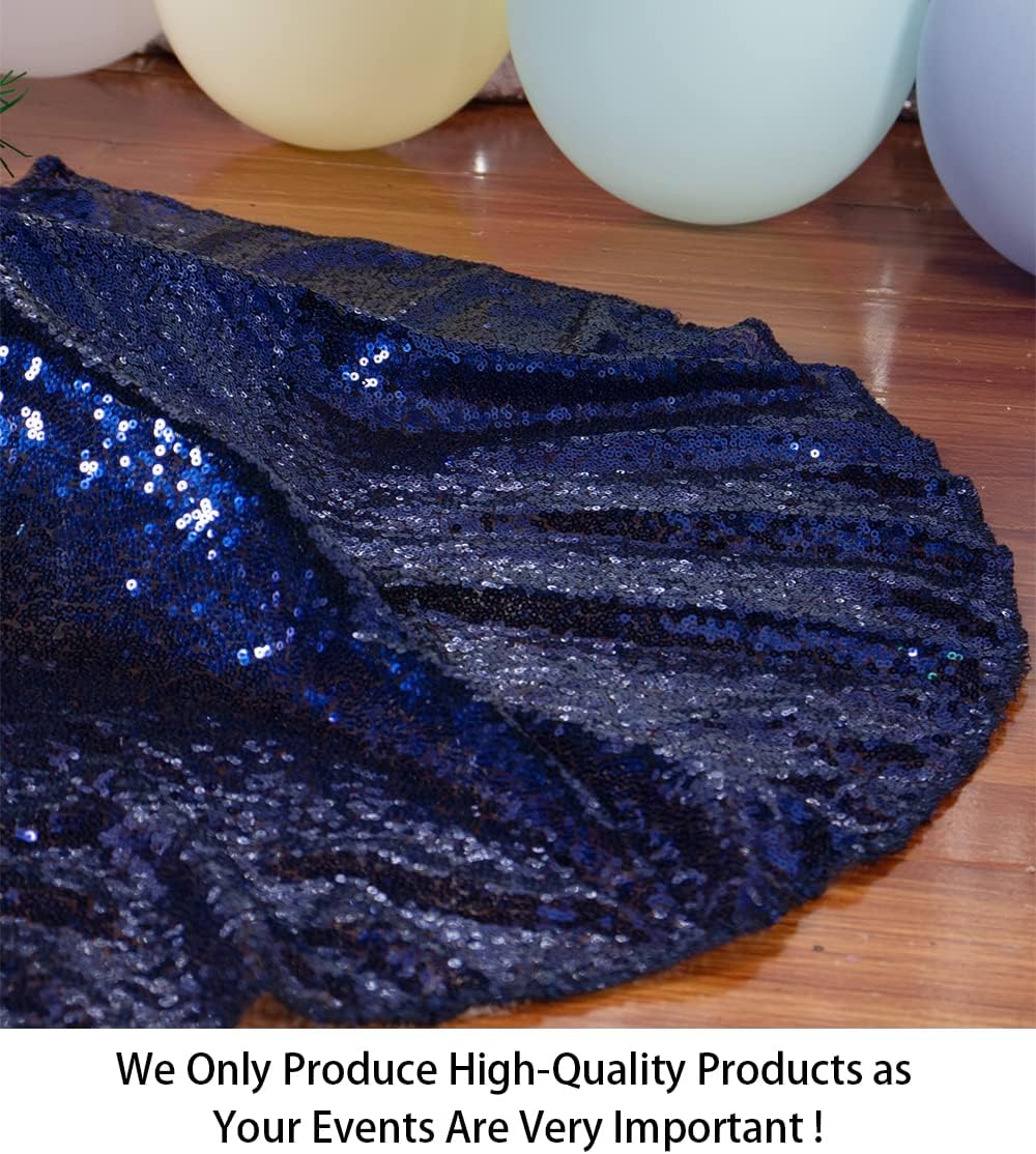 48-Inch Silver Sequin Christmas Tree Skirt - Reusable Holiday Decor for Festive Parties