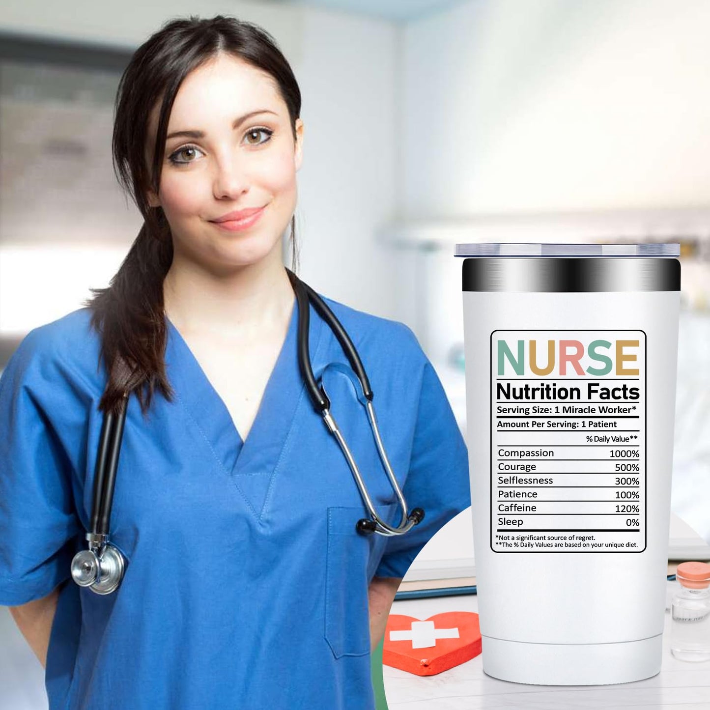 Fufandi Nurse Gifts for Women - Nurse Practitioner Gifts - Nurse Christmas Gifts - Nurses Birthday, Appreciation, Week Day Gifts for Nurses, Doctors, Assistant - Nurse Tumbler